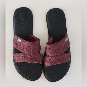 Sanuk Capri Women's Slip On Sandal In Slate Rose Size 10